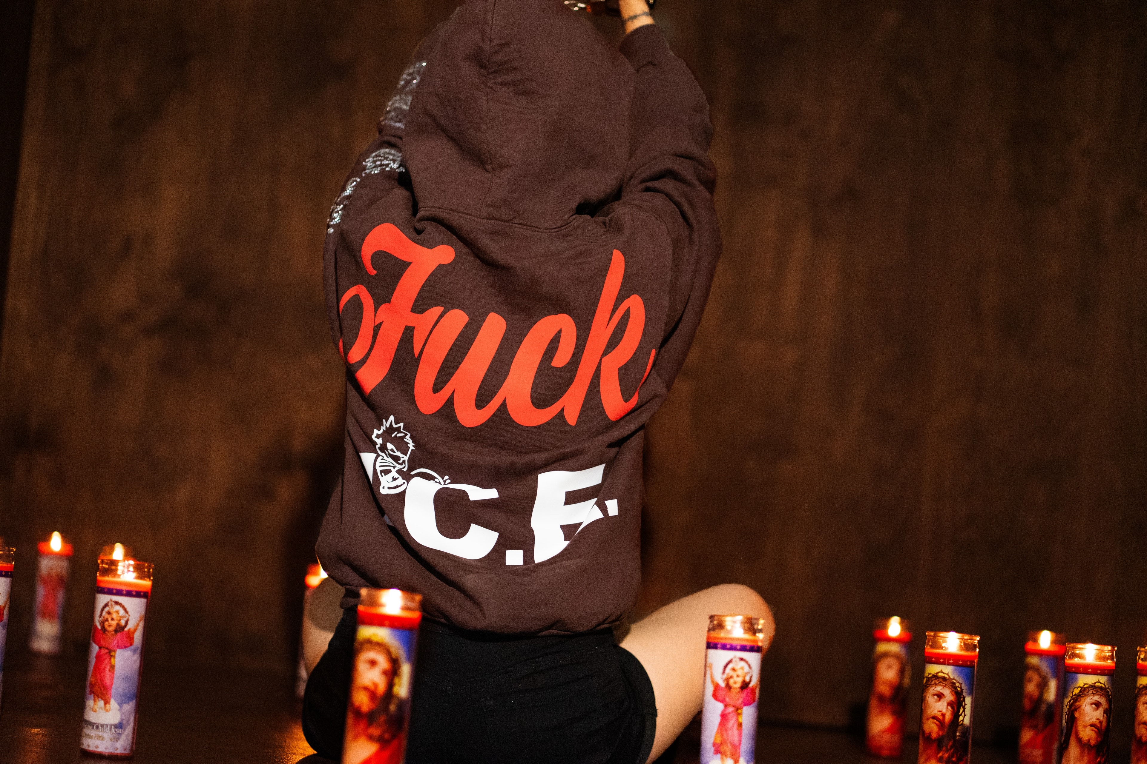Oversized jacket fashion editorial
